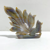 Beautiful Geode Agate Druzy Nine-tailed Fox Carving #21