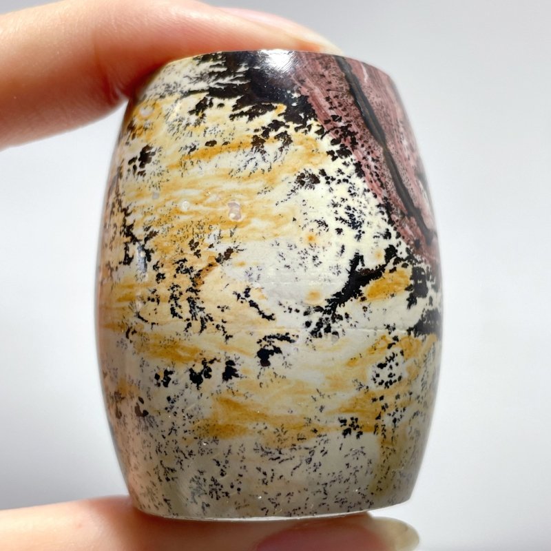 Dendritic Sage Jasper Tambour Carving Wholesale - Wholesale Crystals