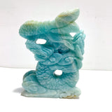 Unique Caribbean Calcite Flying Dragon Carving