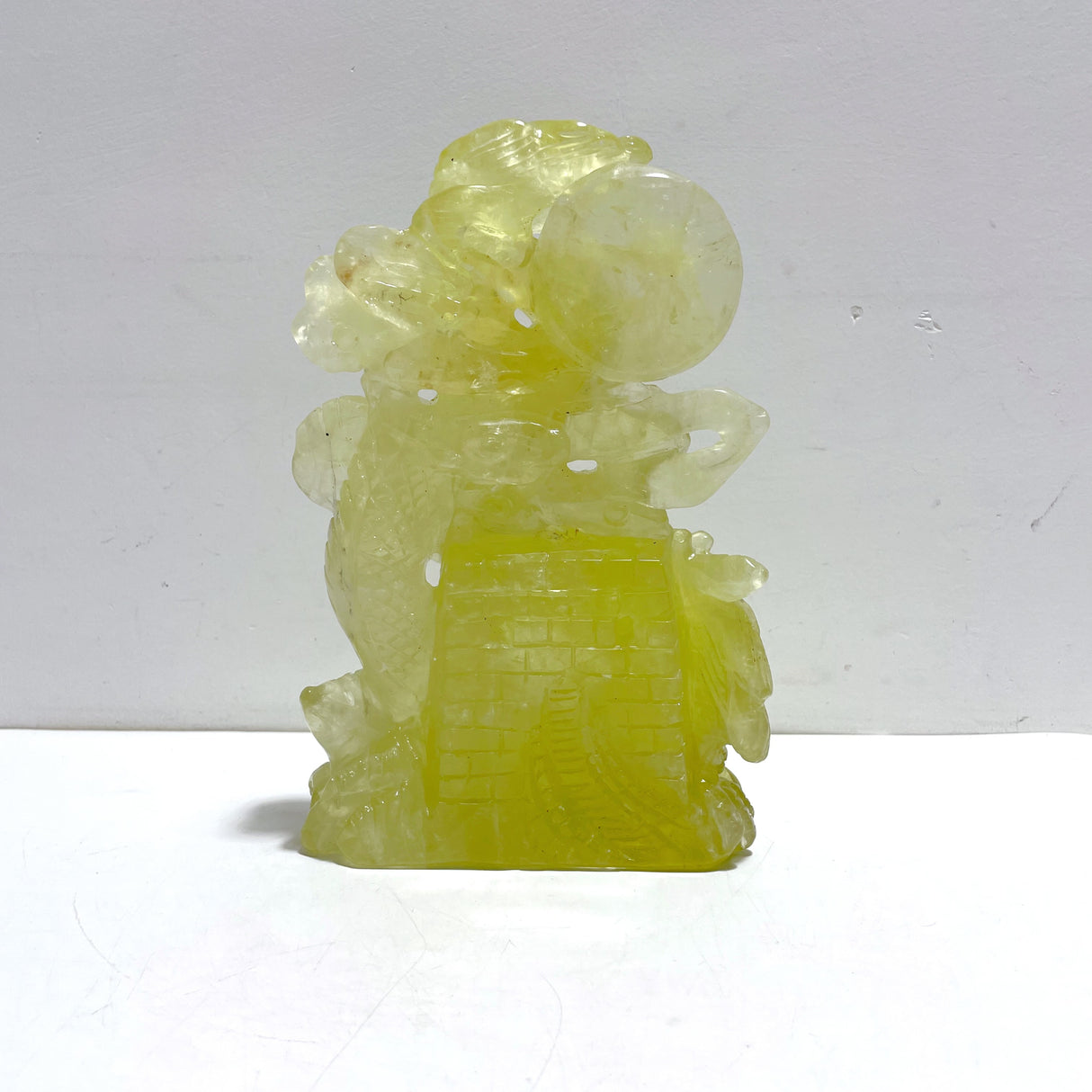 Unique Citrine Dragon Carving
