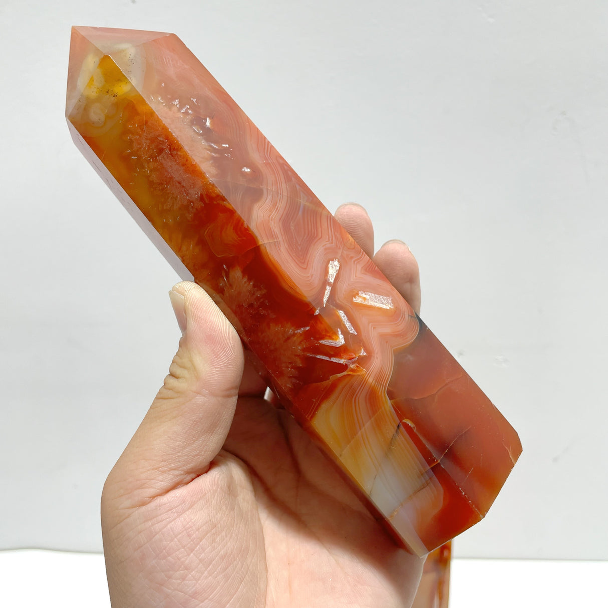 9 Pieces Large Carnelian Crystal Tower Clearance (defect)