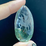 3 Pieces Unicorn Garden Quartz Inner Scene Carving