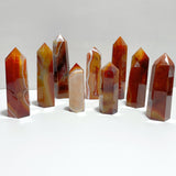9 Pieces Large Carnelian Crystal Tower Clearance (defect)
