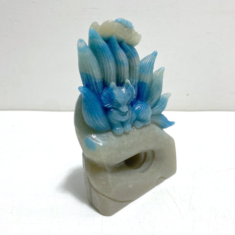 Unique Trolleite Stone Nine-tailed Fox Carving