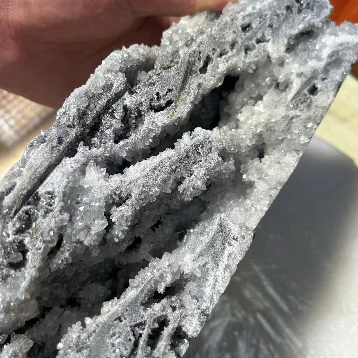 9.4KG Clear Quartz Cluster Mixed Apophyllite Mineral Specimen (Sea Freight Only)