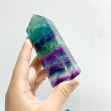 8 Pieces Feather Fluorite Four-sided Points