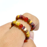 24 Types Crystal Beaded Rings Wholesale Moss Agate Chevron Amethyst Red Jasper
