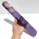 2 Pieces Charoite Four-sided Tower For Collection #A05