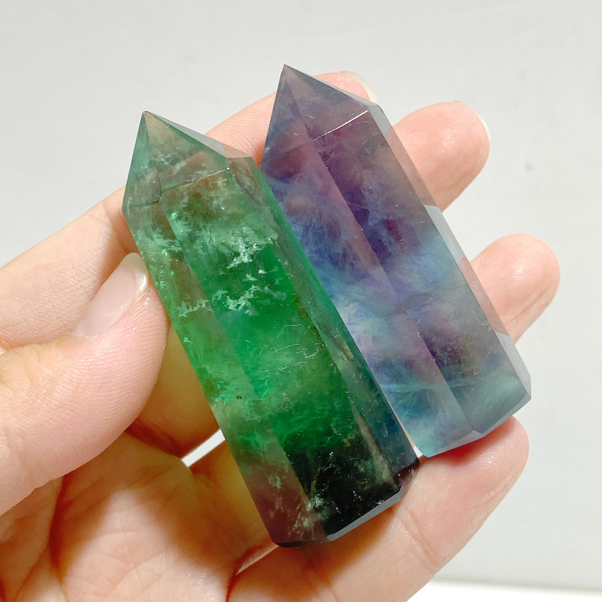 Green Fluorite Point Wholesale