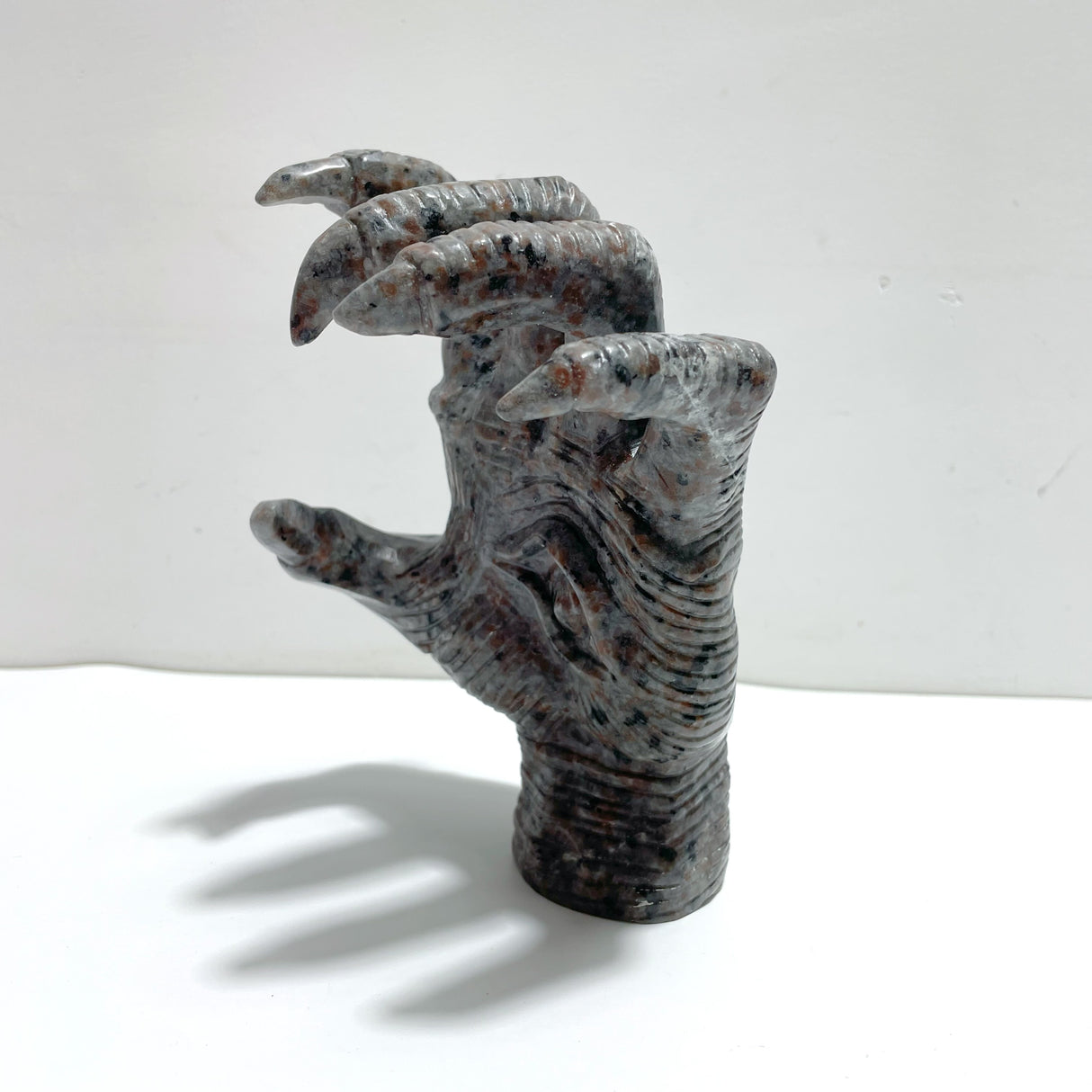 Yooperlite Stone Witchcore Demon Hand Carving