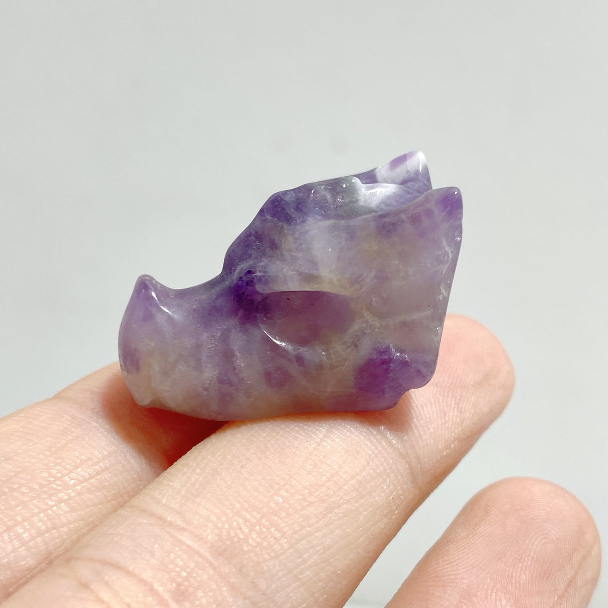 3CM Chevron Amethyst Dragon Head Carving Wholesale