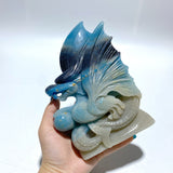 Large Trolleite Flying Dragon Carving
