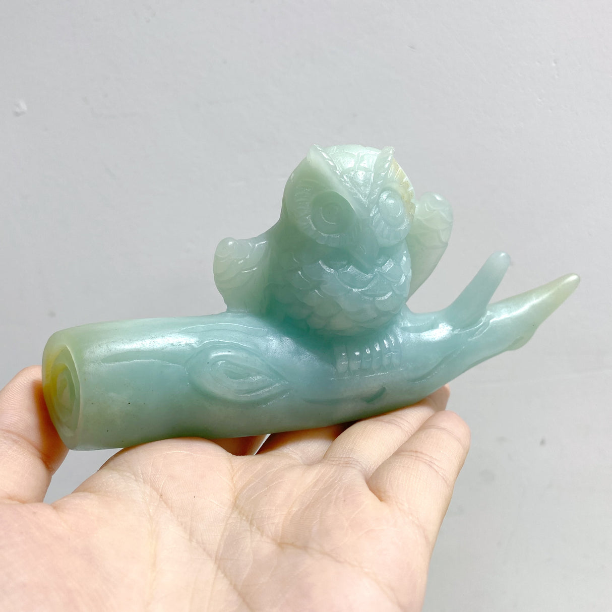 3 Pieces Caribbean Calcite Owl Carving