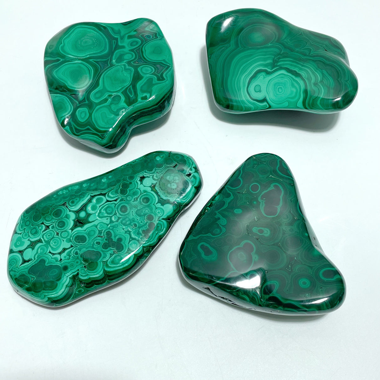 4 Pieces High Quality Polished Malachite Free Form