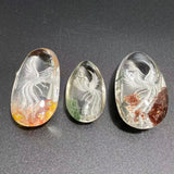 3 Pieces Beautiful Phoenix Garden Quartz Inner Scene Carving