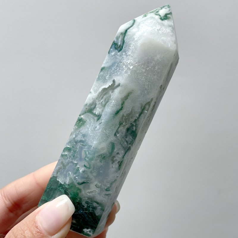 Fat Moss Agate Points Tower Wholesale - Wholesale Crystals