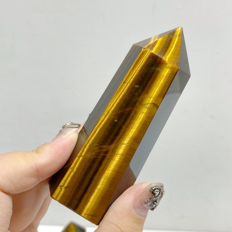 Fat Yellow Tiger Eye Point Wholesale -Wholesale Crystals