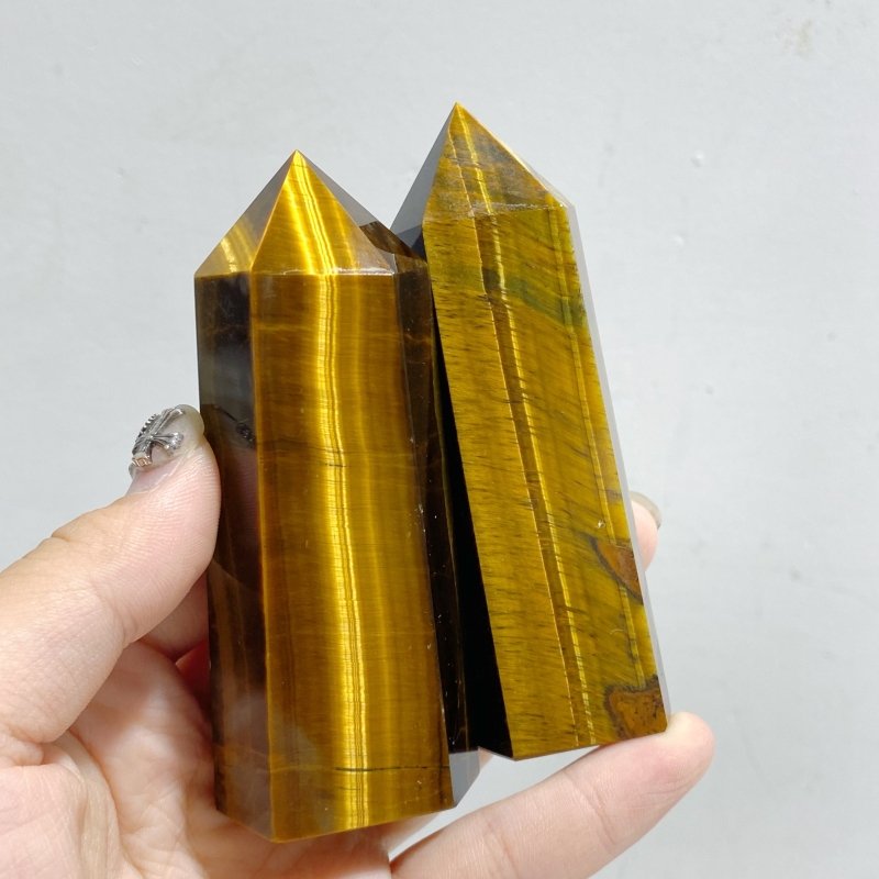 Fat Yellow Tiger Eye Point Wholesale -Wholesale Crystals
