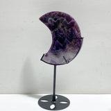 8 Pieces Chevron Amethyst Moon With Stand