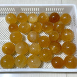 27 Pieces Large Yellow Calcite Spheres (Sea Freight Only)