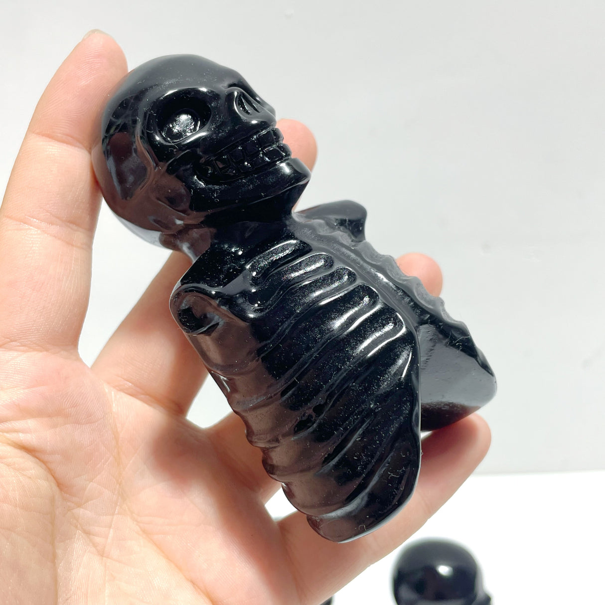 Halloween Obsidian Skull Carving Wholesale