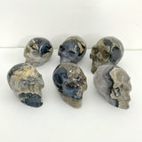 6 Pieces Volcano Agate Skull(UV-Reactive)