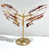 Fire Quartz Butterfly Wing Carving With Stand -Wholesale Crystals