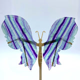 Fluorite Symmetry Butterfly Wing With Stand - Wholesale Crystals