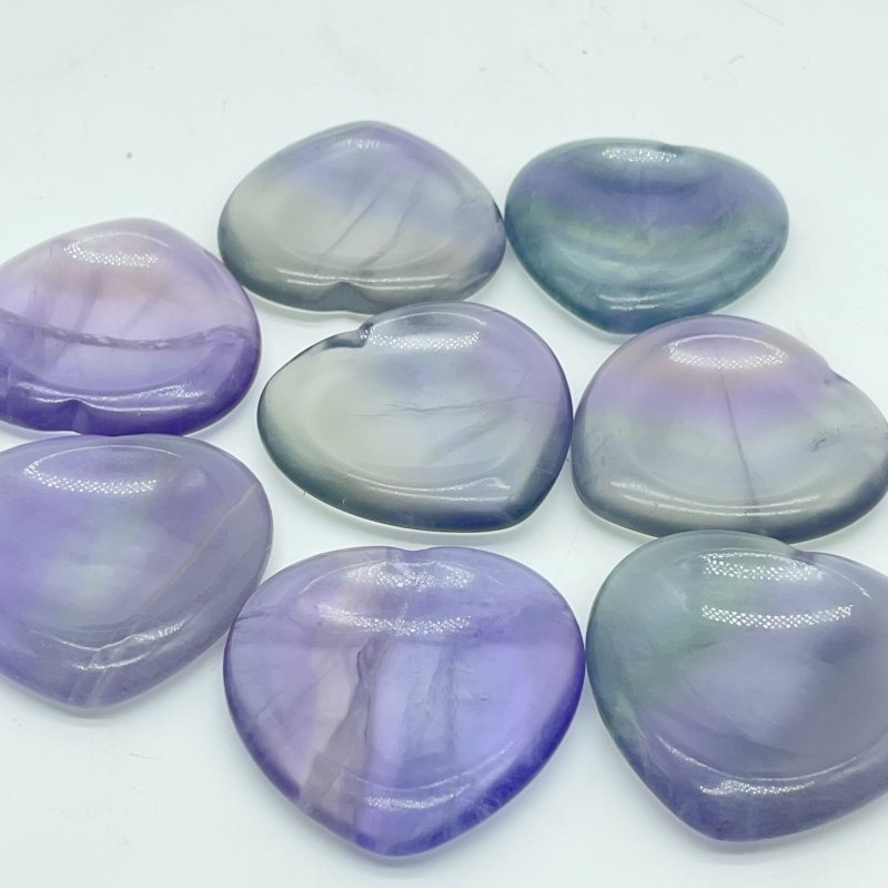 Fluorite Worry Stone Heart Wholesale -Wholesale Crystals