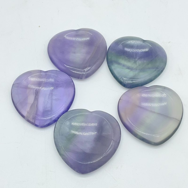 Fluorite Worry Stone Heart Wholesale -Wholesale Crystals
