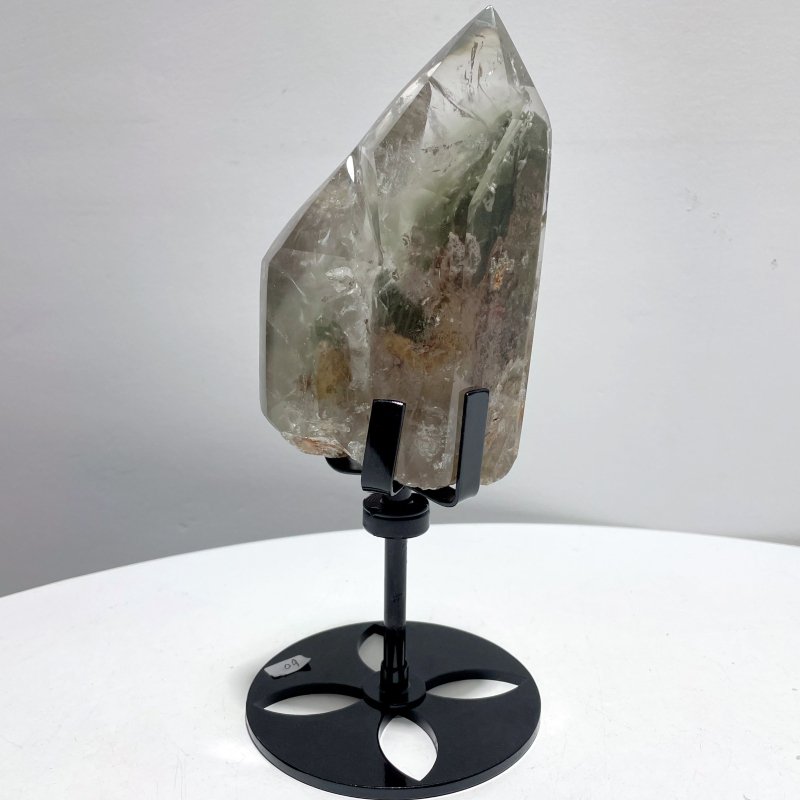 Garden Quartz Raw Bottom Point With Stand #1 - Wholesale Crystals