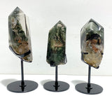 Garden Quartz Raw Bottom Point With Stand 1 - Wholesale Crystals