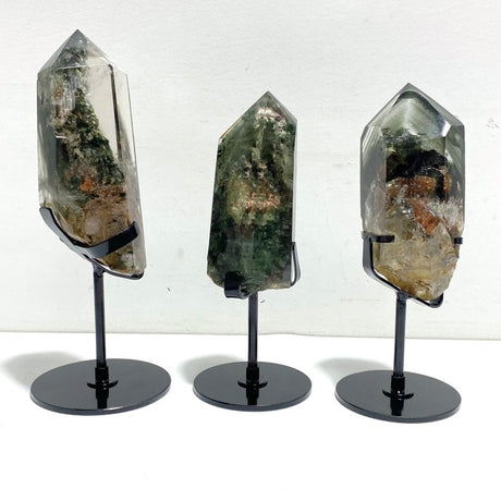 Garden Quartz Raw Bottom Point With Stand 1 - Wholesale Crystals