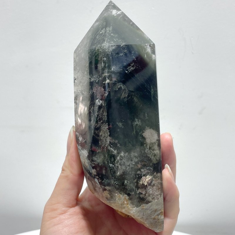 Garden Quartz Raw Bottom Point With Stand #4 - Wholesale Crystals