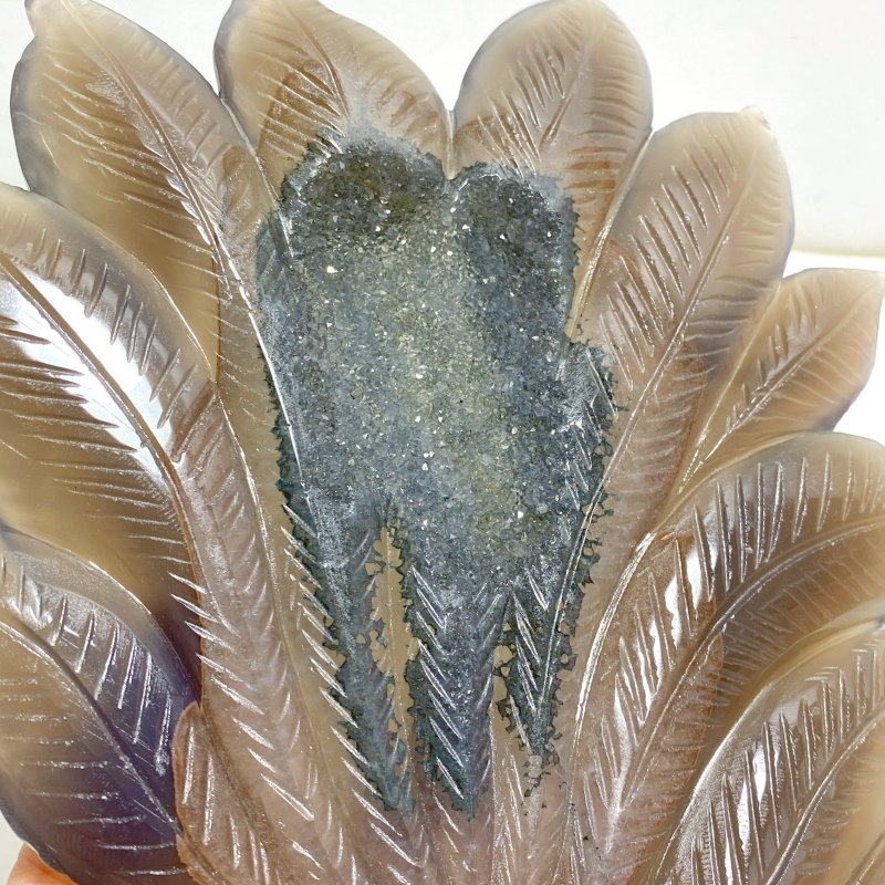 Geode Agate Druzy Nine - tailed Fox Carving 11 - Wholesale Crystals