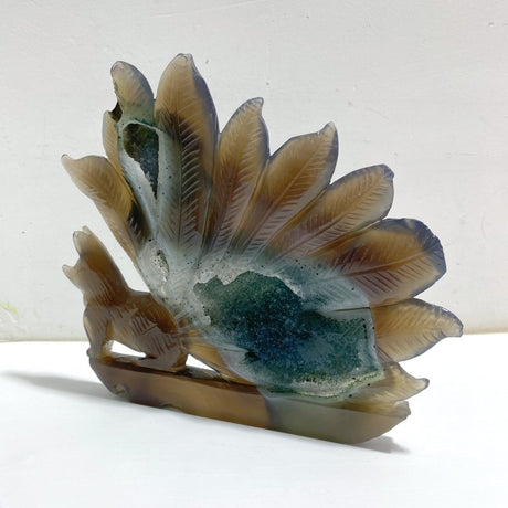 Geode Agate Druzy Nine - tailed Fox Carving 12 - Wholesale Crystals
