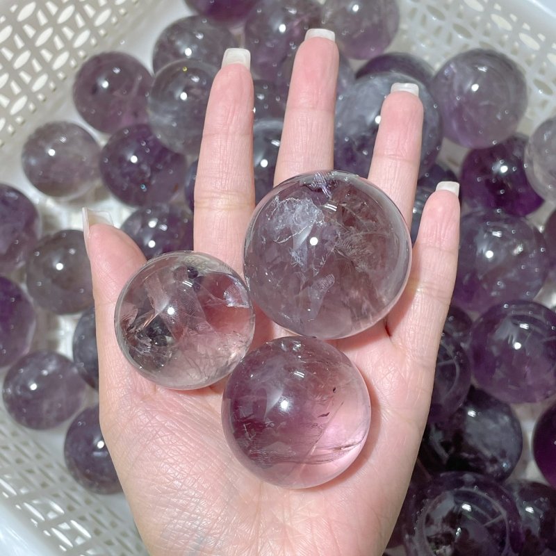 God's Fingerprint Amethyst Light Purple Spheres Wholesale - Wholesale Crystals