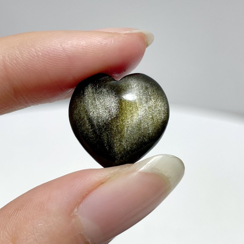 Gold Sheen Obsidian Heart 1.8*1.8cm Wholesale - Wholesale Crystals