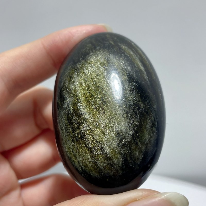 Gold Sheen Obsidian Palm Stone Wholesale - Wholesale Crystals