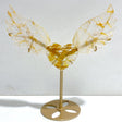 Golden Hematoid Quartz Fire Quartz Heart Wing Carving With Stand -Wholesale Crystals