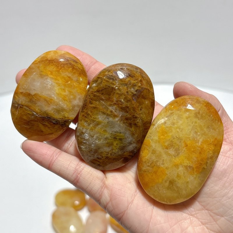 Golden Hematoid Quartz Fire Quartz Palm Wholesale - Wholesale Crystals