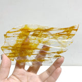 Golden Hematoid Quartz Heart Wing Carving With Stand Fire Quartz -Wholesale Crystals