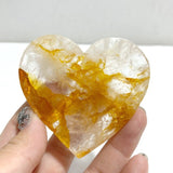 Golden Hematoid Quartz Heart Wing Carving With Stand Fire Quartz -Wholesale Crystals