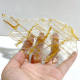 Golden Hematoid Quartz Heart Wing Carving With Stand Fire Quartz -Wholesale Crystals