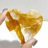 Golden Hematoid Quartz Heart Wing Carving With Stand Fire Quartz -Wholesale Crystals