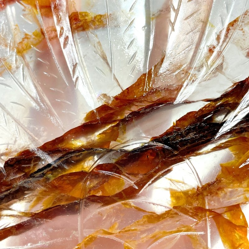 Golden Hematoid Quartz Peacock Wing With Stand - Wholesale Crystals