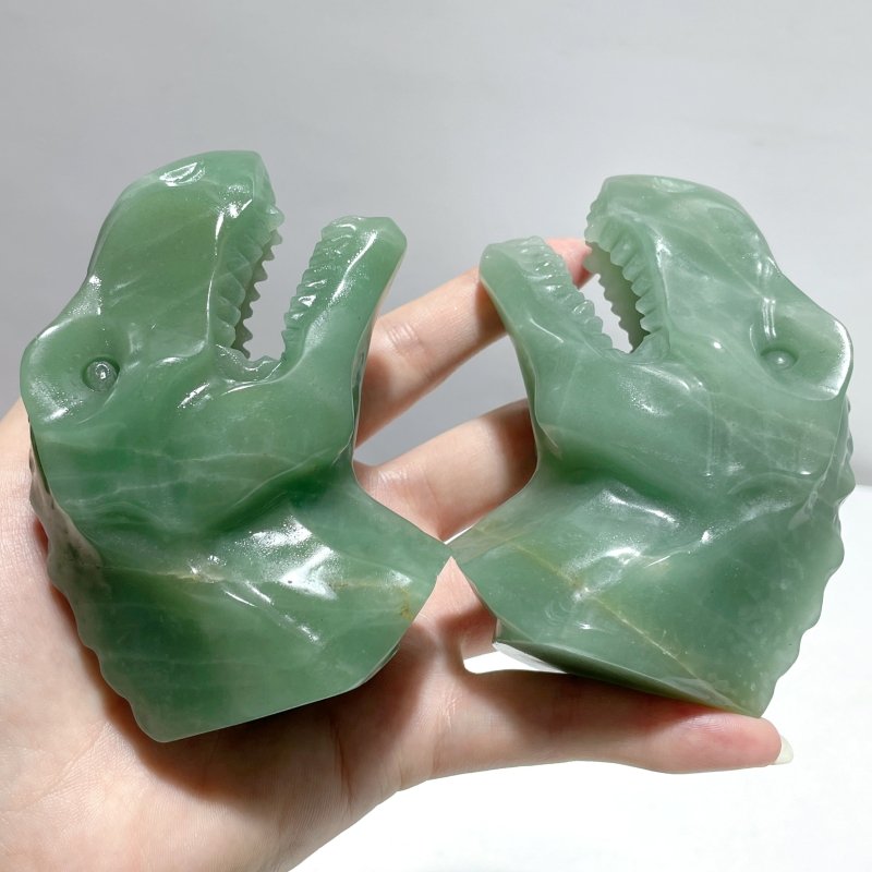 Green Aventurine Dinosaur Head Carving Wholesale - Wholesale Crystals