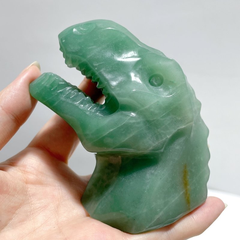 Green Aventurine Dinosaur Head Carving Wholesale - Wholesale Crystals