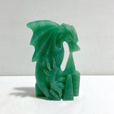 Green Aventurine Flying Dragon Castle Carving 4 -Wholesale Crystals