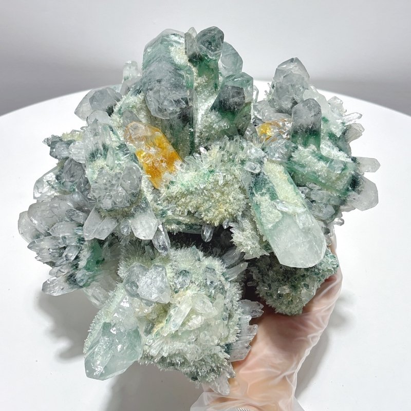 Green Crystal Cluster Man Made Crystal - Wholesale Crystals